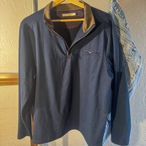 Age of Wisdom Navy Blue Quarter Zip Pullover
